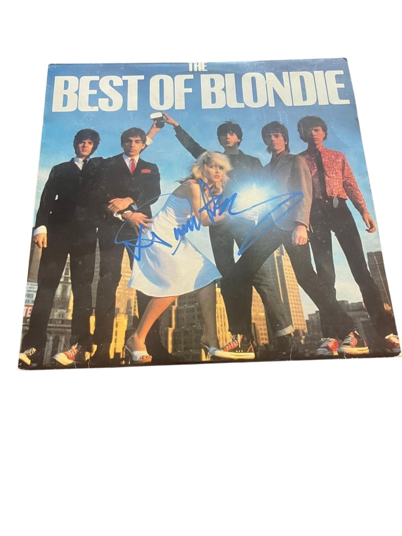 Blondie Debbie Harry Signed Vinyl LP: This lot is a vinyl LP (The Best Of Blondie), autographed on the front of the vinyl cover by Debbie Harry of Blondie. Item comes with third-party authentication and affixed tamper-proof holographic QR