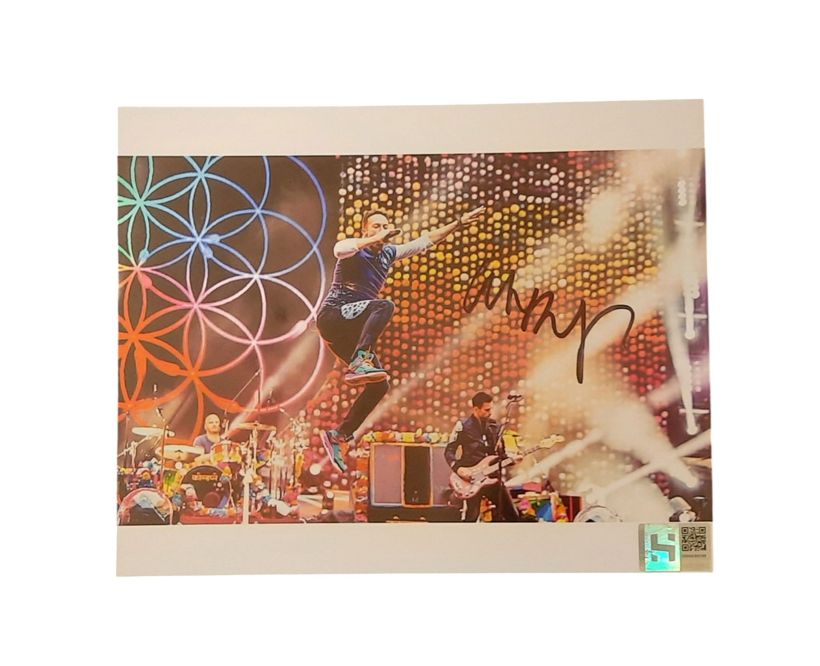 Chris Martin Signed Photograph: This lot is a 10x8" photograph, autographed by Chris Martin of Coldplay. Item comes with third-party authentication and affixed tamper-proof holographic QR sticker leading to item details and scoring.