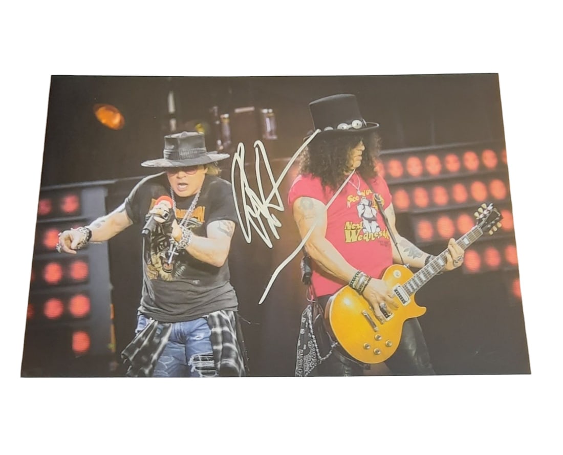 Axl Rose & Slash - Guns N Roses (80125) - Autographed In Person 8x10 W - Foto 11