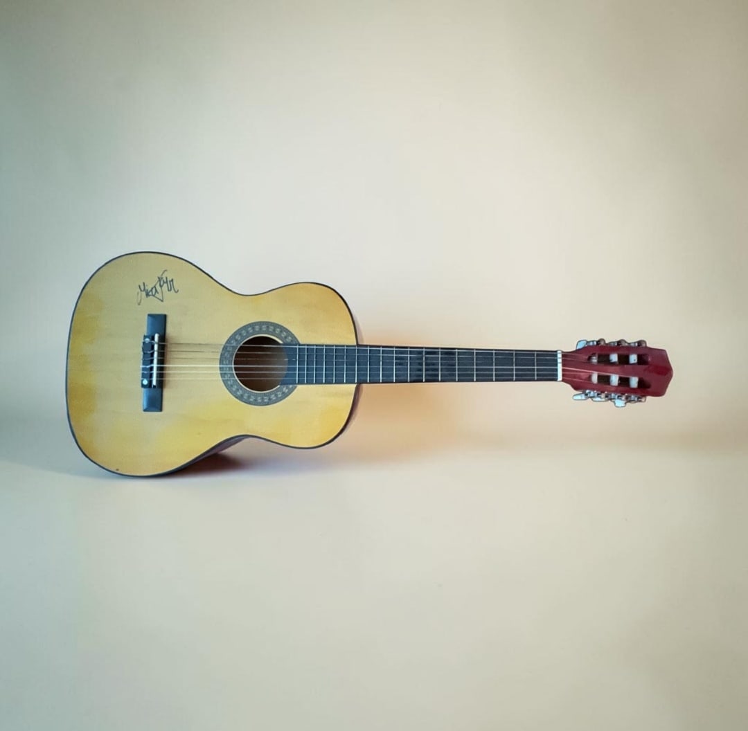 Mick Jagger The Rolling Stones Signed Acoustic Guitar (1 of 2)