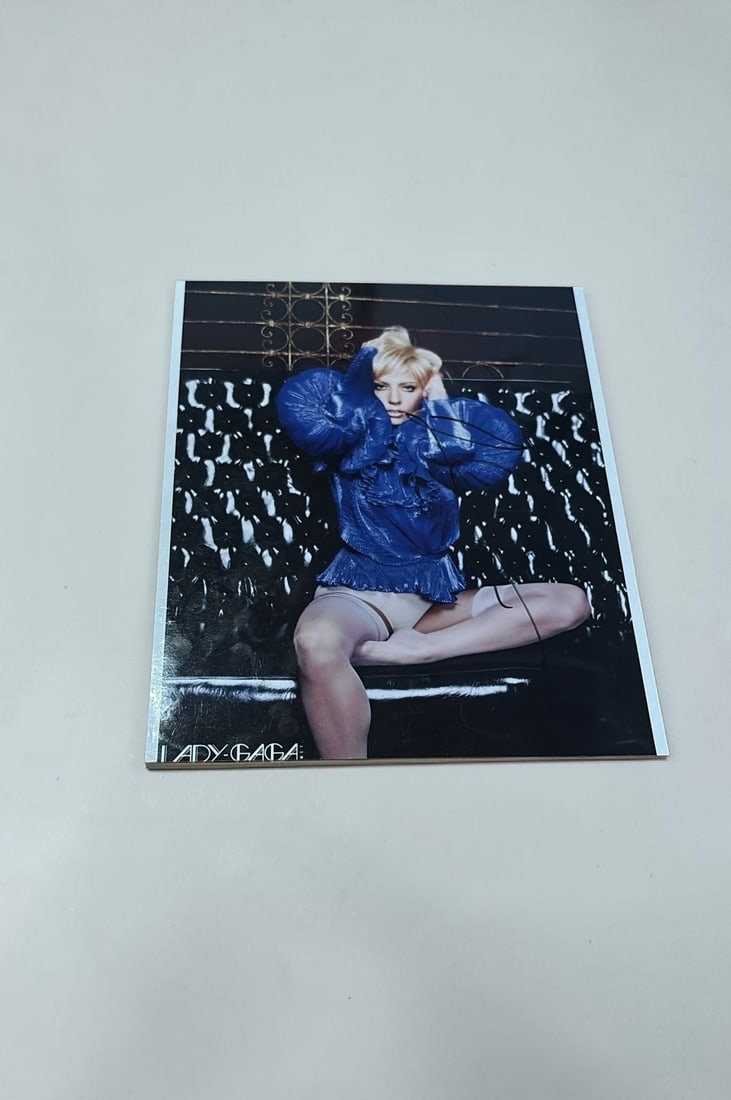 Lady Gaga Signed Photograph: This lot is a 10x8" photograph, autographed by Lady Gaga. Item comes with third party authentication including interactive QR code, item details and scoring.
