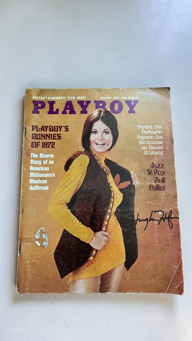 Hugh Hefner Signed Playboy Magazine (1 of 1)
