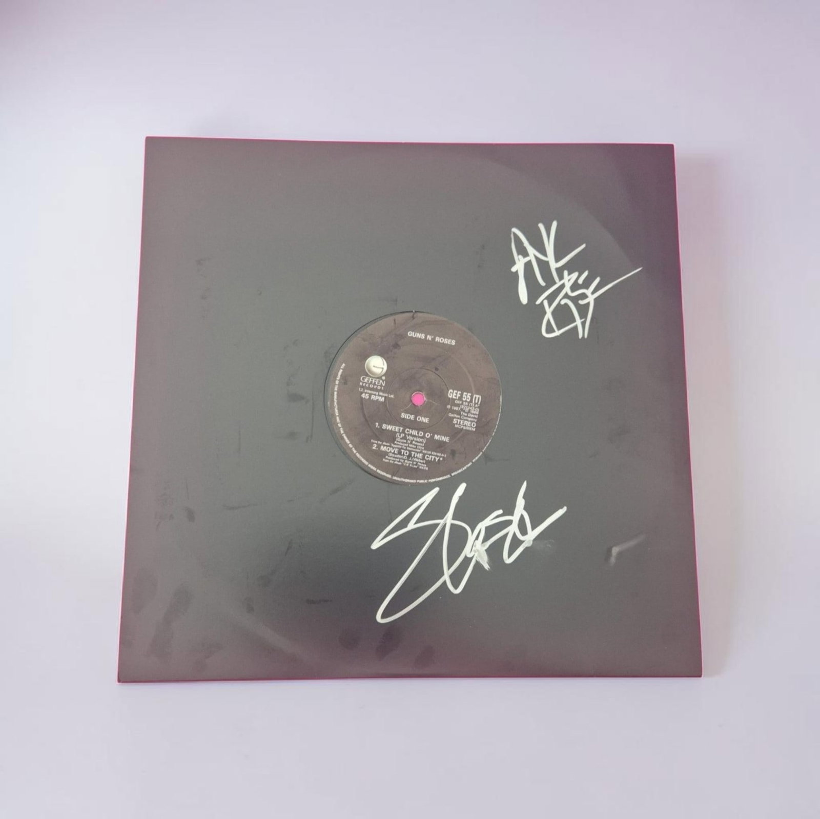 Guns N Roses Sweet Child O' Mine Original 1989 First Pressing Signed 12" Limited Edition Vinyl (1 of 1)