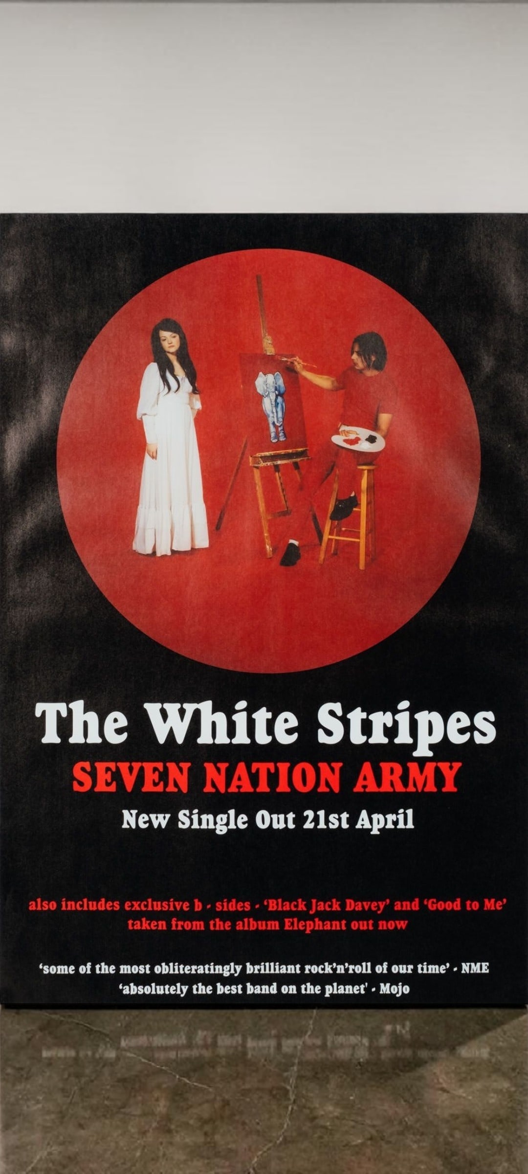 The White Stripes Original Promotional Poster: This lot is a 30x20" original (The White Stripes) promotional poster for the single release (Seven Nation Army). Item comes with COA guaranteeing the item as original for a lifetime.