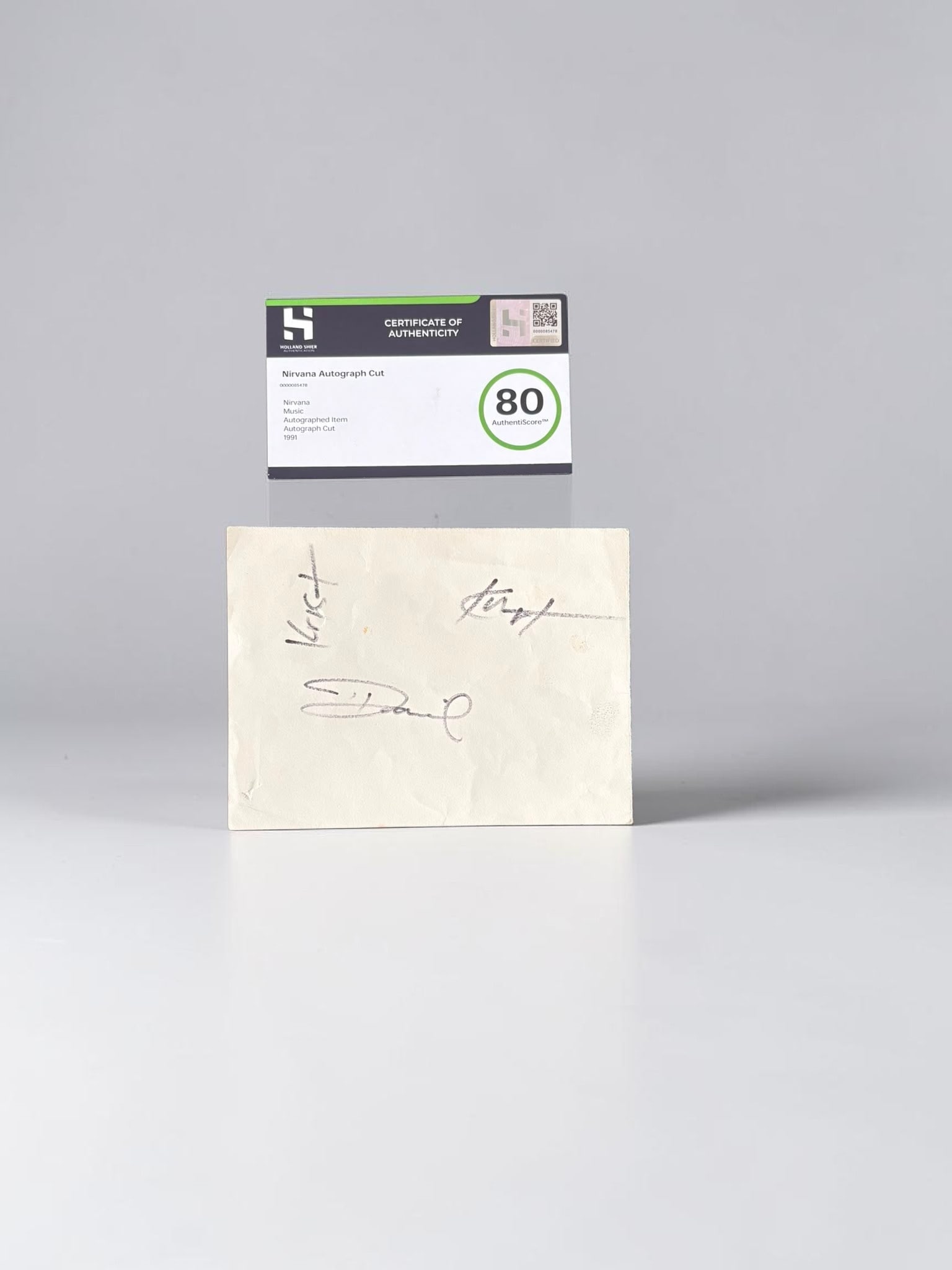 Nirvana Signed Autograph Cut (1 of 1)