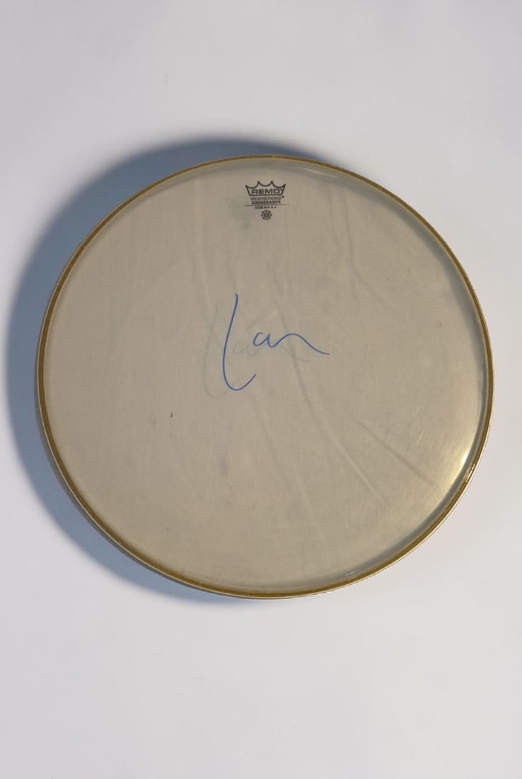 Lars Ulrich Metallica Signed Remo Drumskin (1 of 1)