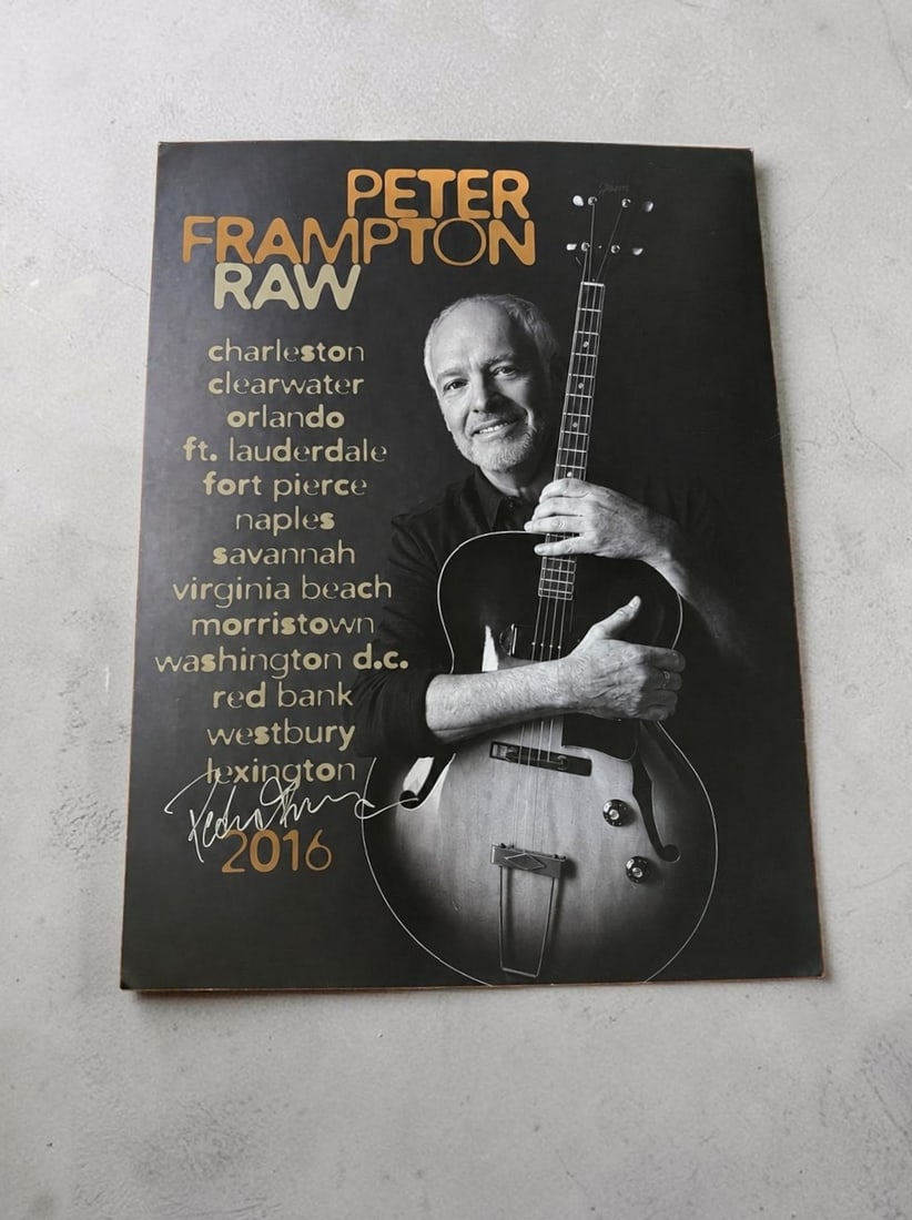 Peter Frampton Signed Peter Frampton RAW 2016 Offical Poster Beckett BAS Authenticated (1 of 2)