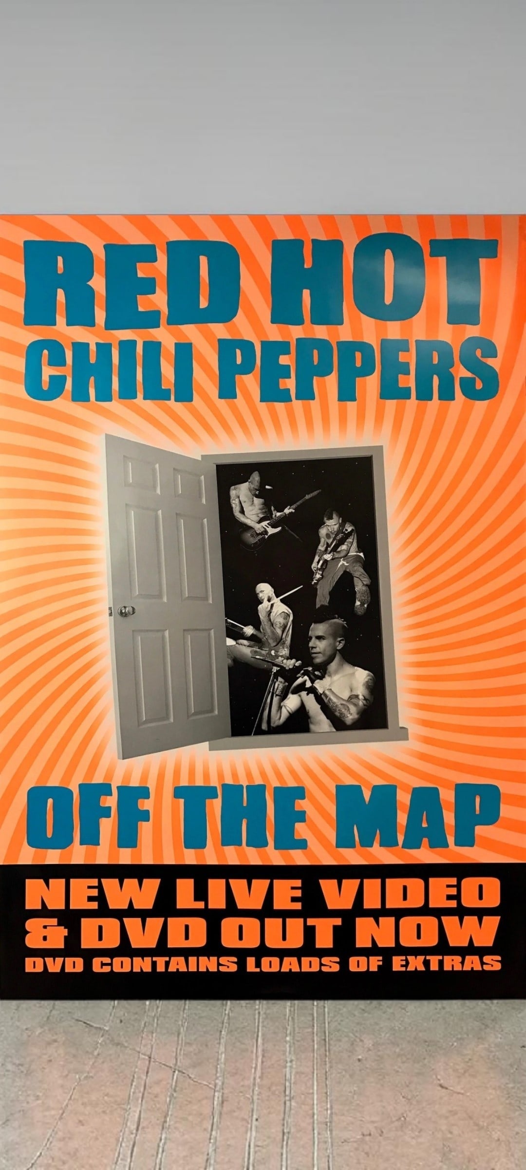 Red Hot Chili Peppers Original Promotional Poster: This lot is a 30x20" original (Red Hot Chili Peppers) promotional poster for the DVD release (Off The Map). Item comes with COA guaranteeing the item as original for a lifetime.