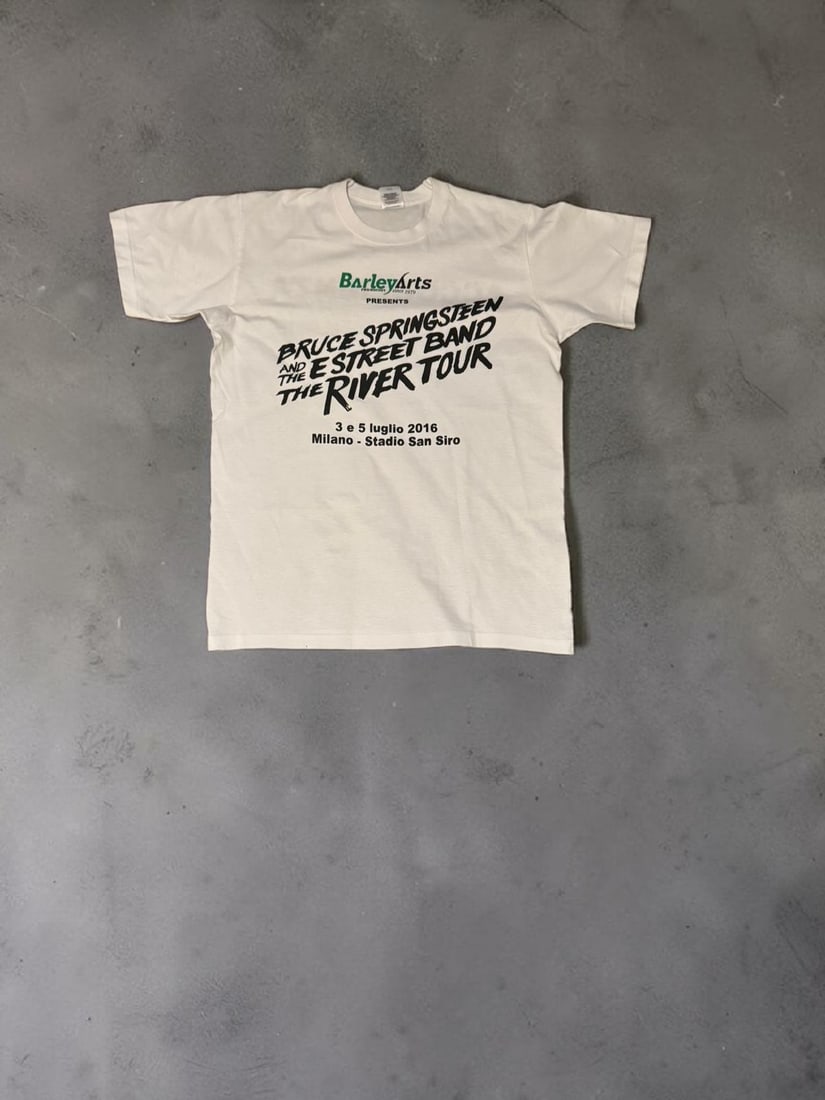 Bruce Springsteen And The E Street Band "The River" Tour 2016 San Siro Stadium Security T-Shirt: This lot is a t-shirt issued to security at Bruce Springsteen And The E Street Band's "The River" Tour 2016 San Siro Stadium. T-shirt is unworn and was not for sale to the general public.