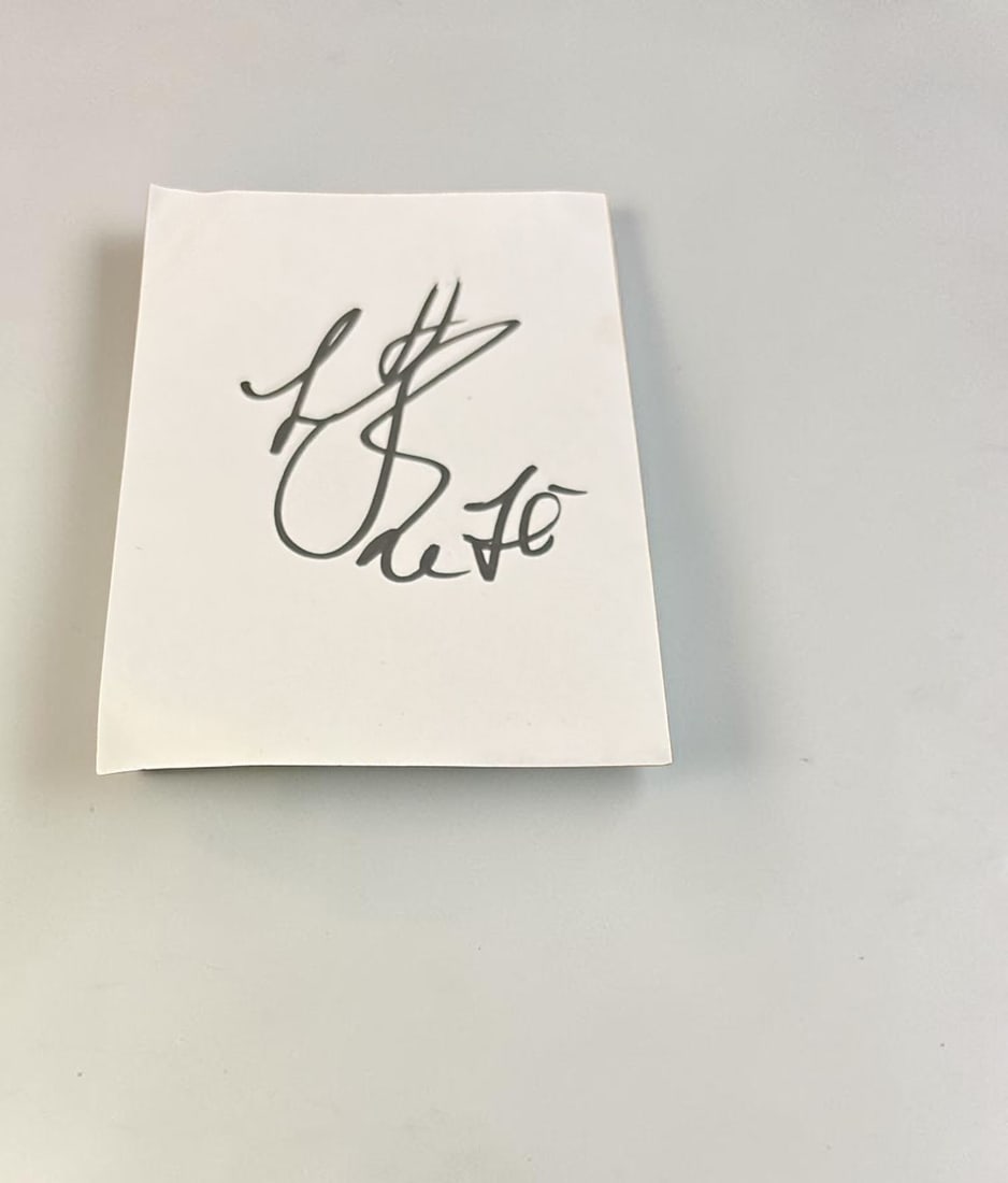 Charlie Watts The Rolling Stones Signed Card: This lot is a card, autographed by Charlie Watts of The Rolling Stones. If you wish to upgrade to a third party authentication with holographic QR code and item scoring, an additional charge of 30 UK 