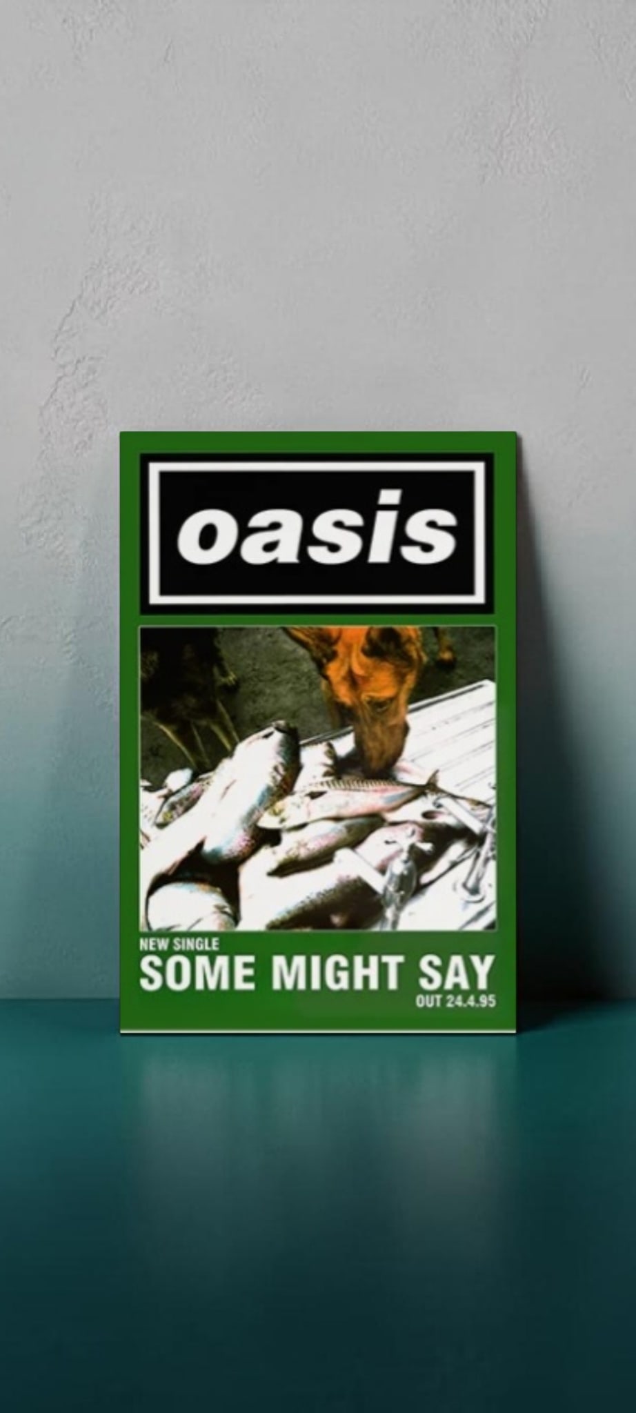 Oasis Original Promotional Poster: This lot is a 30x20" rare original (Oasis) promotional poster for the single release (Some Might Say). Item comes with COA guaranteeing the item as original for a lifetime.