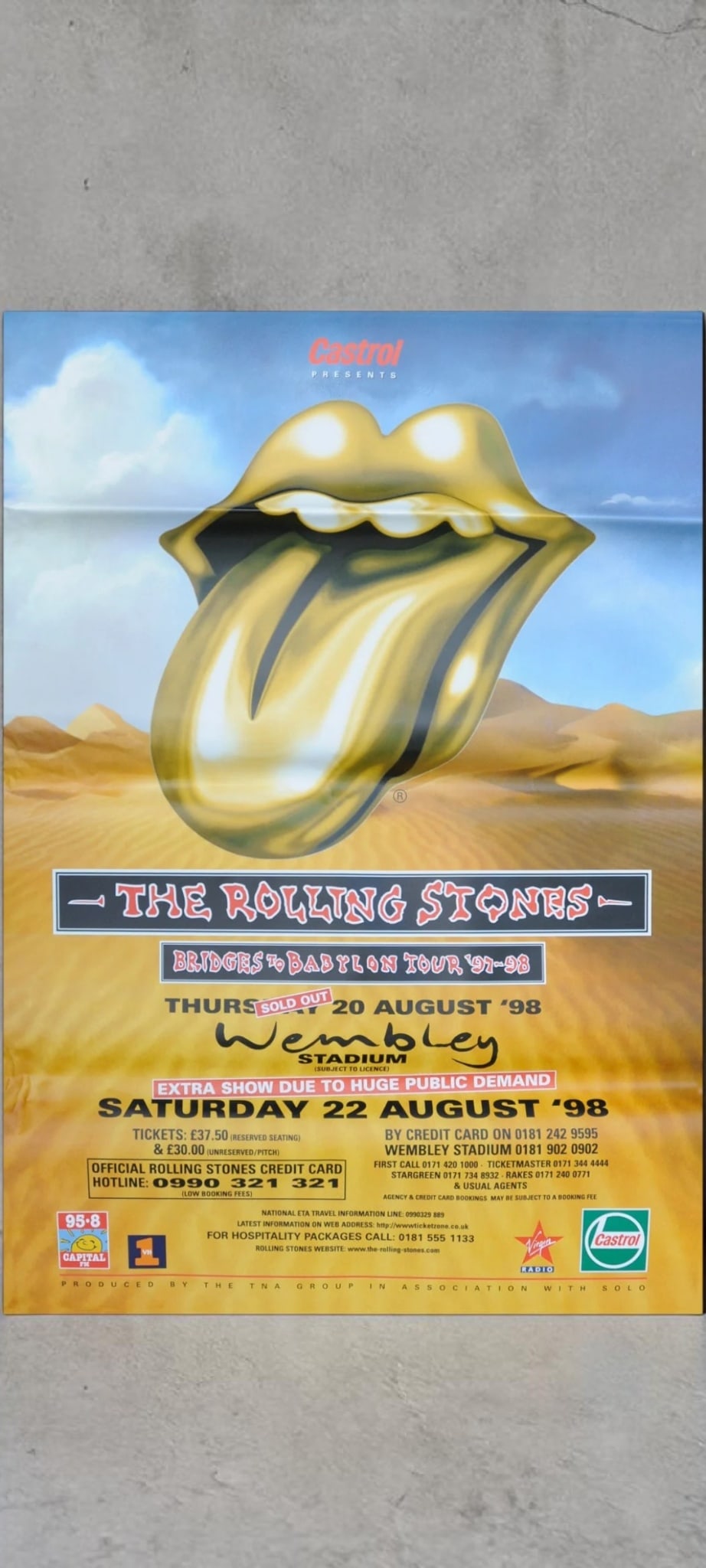 The Rolling Stones Original Promotional Poster (1 of 1)