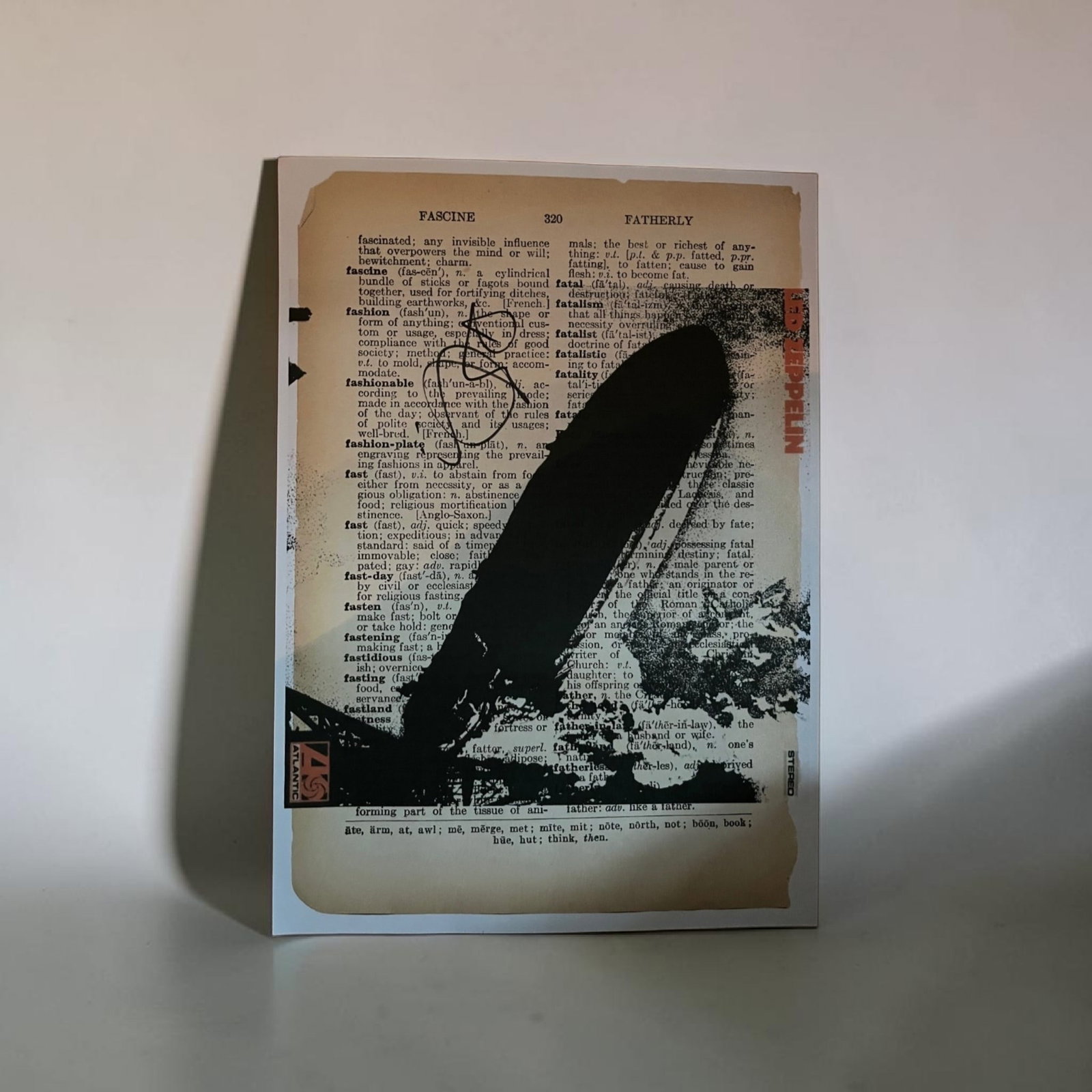 Robert Plant Led Zeppelin Signed Dictionary Print: This lot is a dictionary print, autographed by Robert Plant of Led Zeppelin. If you wish to upgrade to a third party authentication with holographic QR code and item scoring, an additional charge of 3
