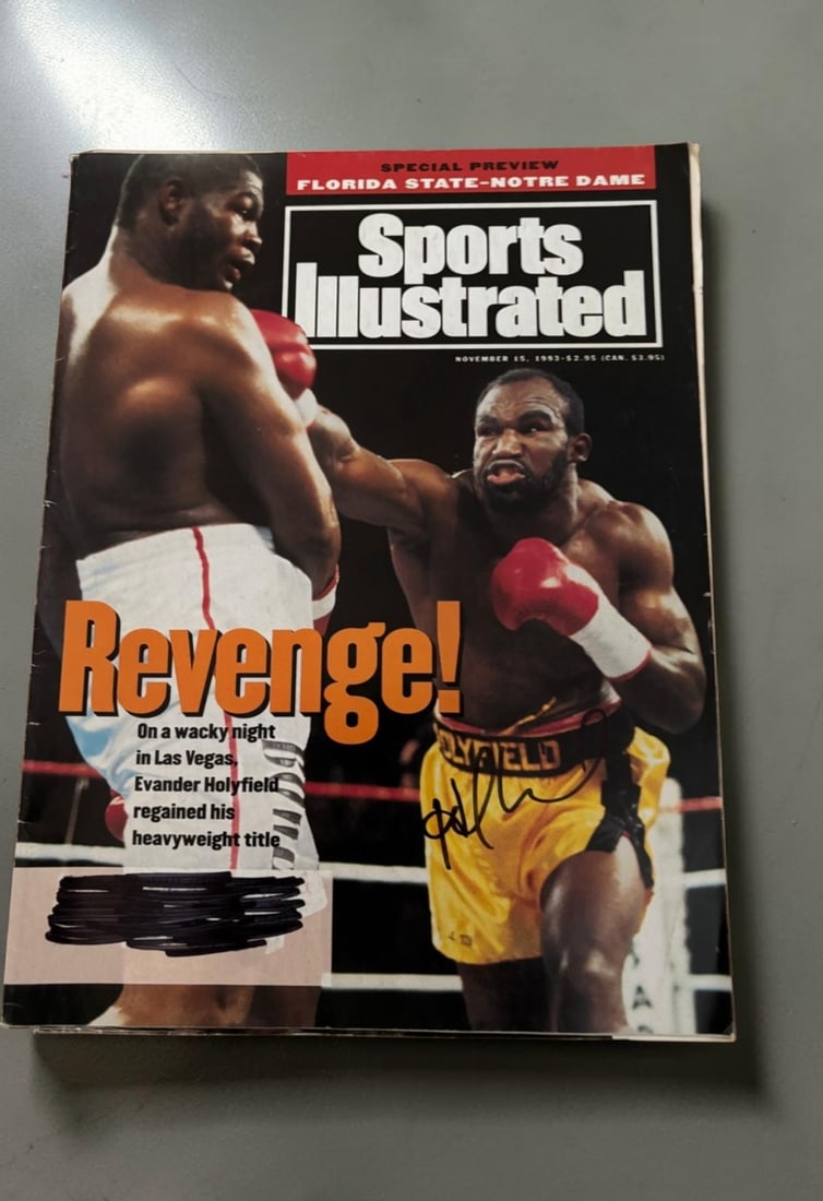 Evander Holyfield Signed Sports Illustrated Magazine (1 of 1)