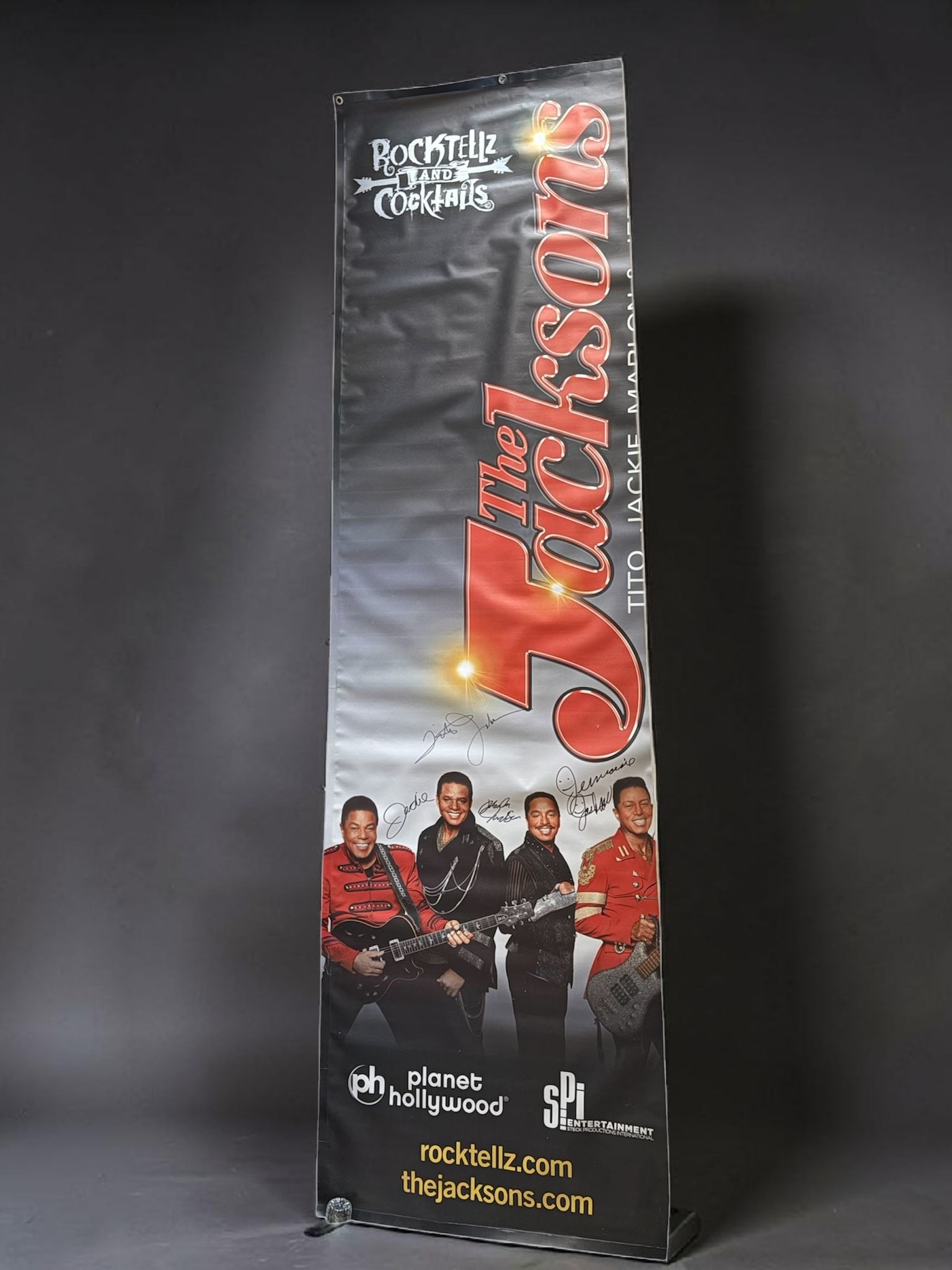The Jacksons Signed Huge Concert Residency Banner (1 of 2)