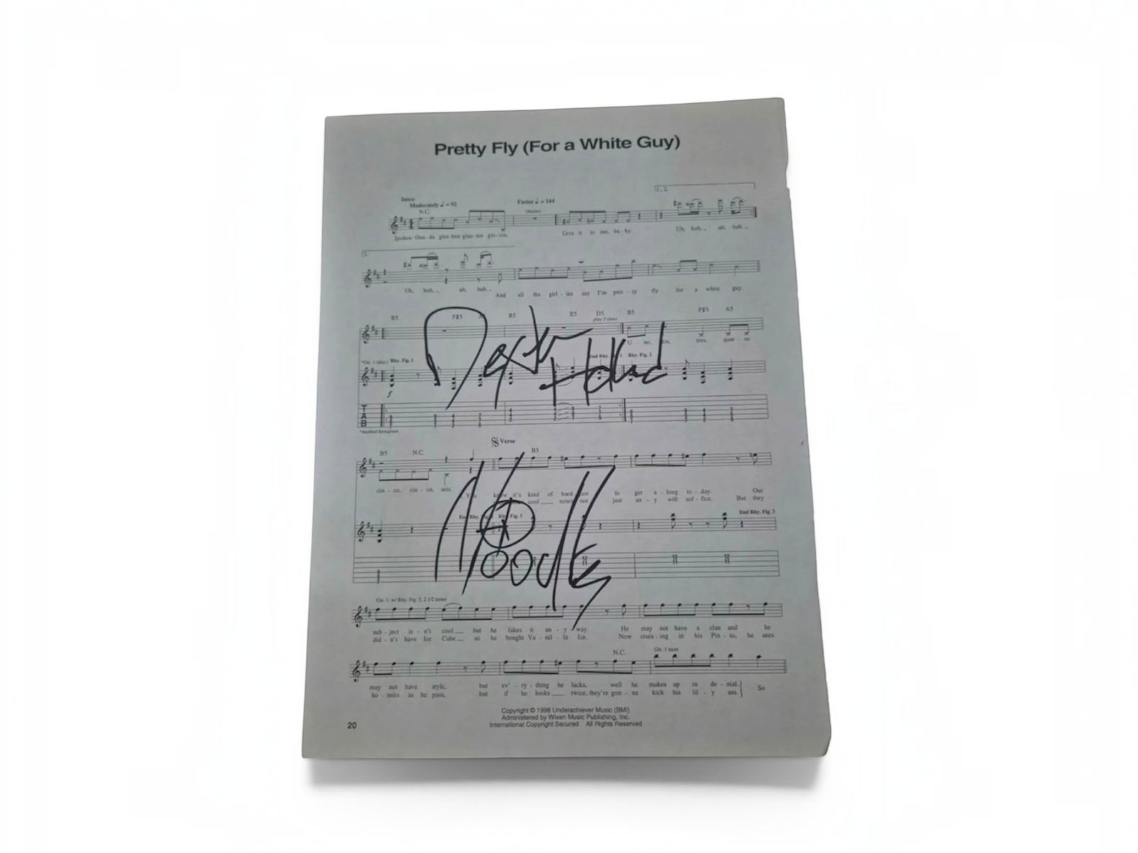 The Offspring Signed Sheet Music (1 of 1)
