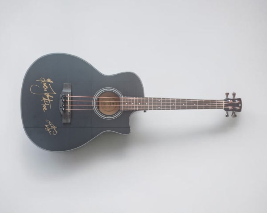 AC/DC Signed Electro-Acoustic Bass Guitar (1 of 3)