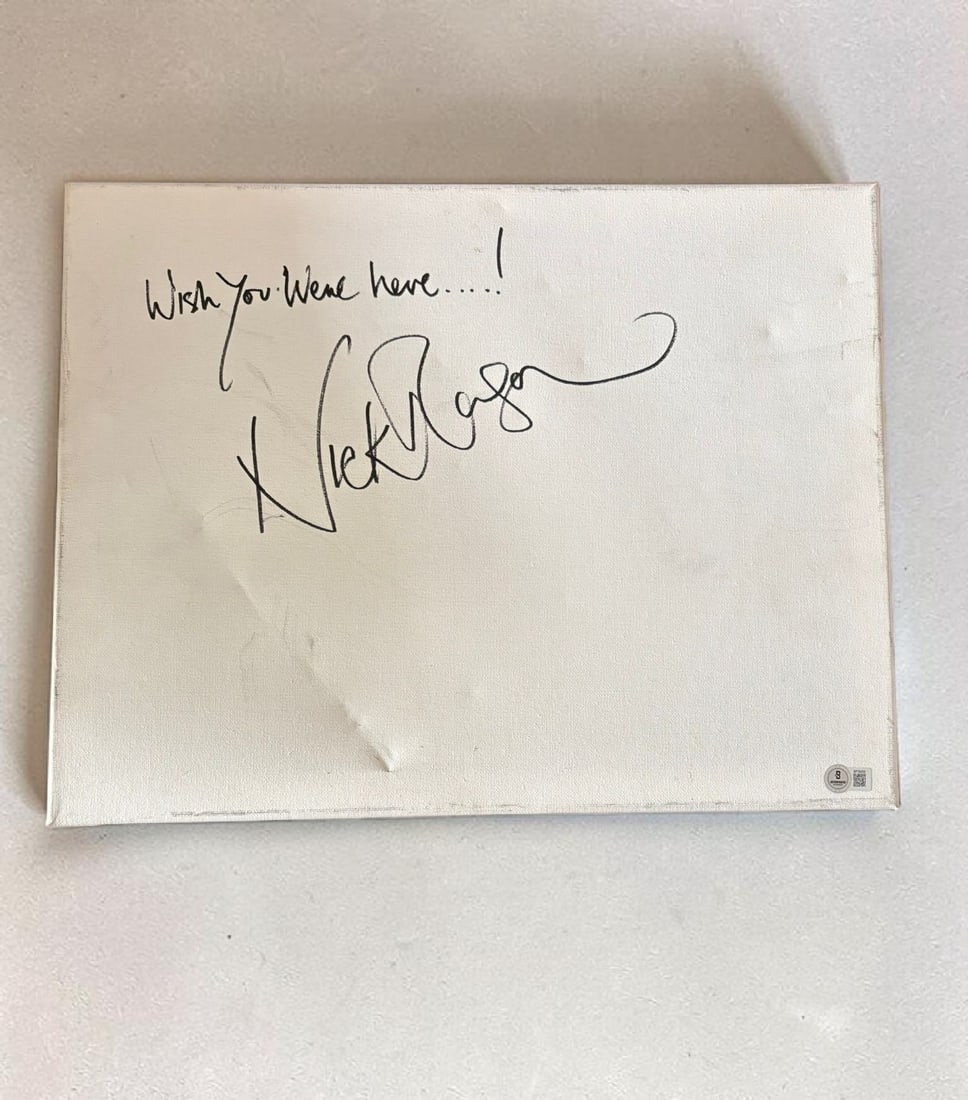 Nick Mason Pink Floyd Signed Art Canvas Beckett BAS Authenticated (1 of 2)