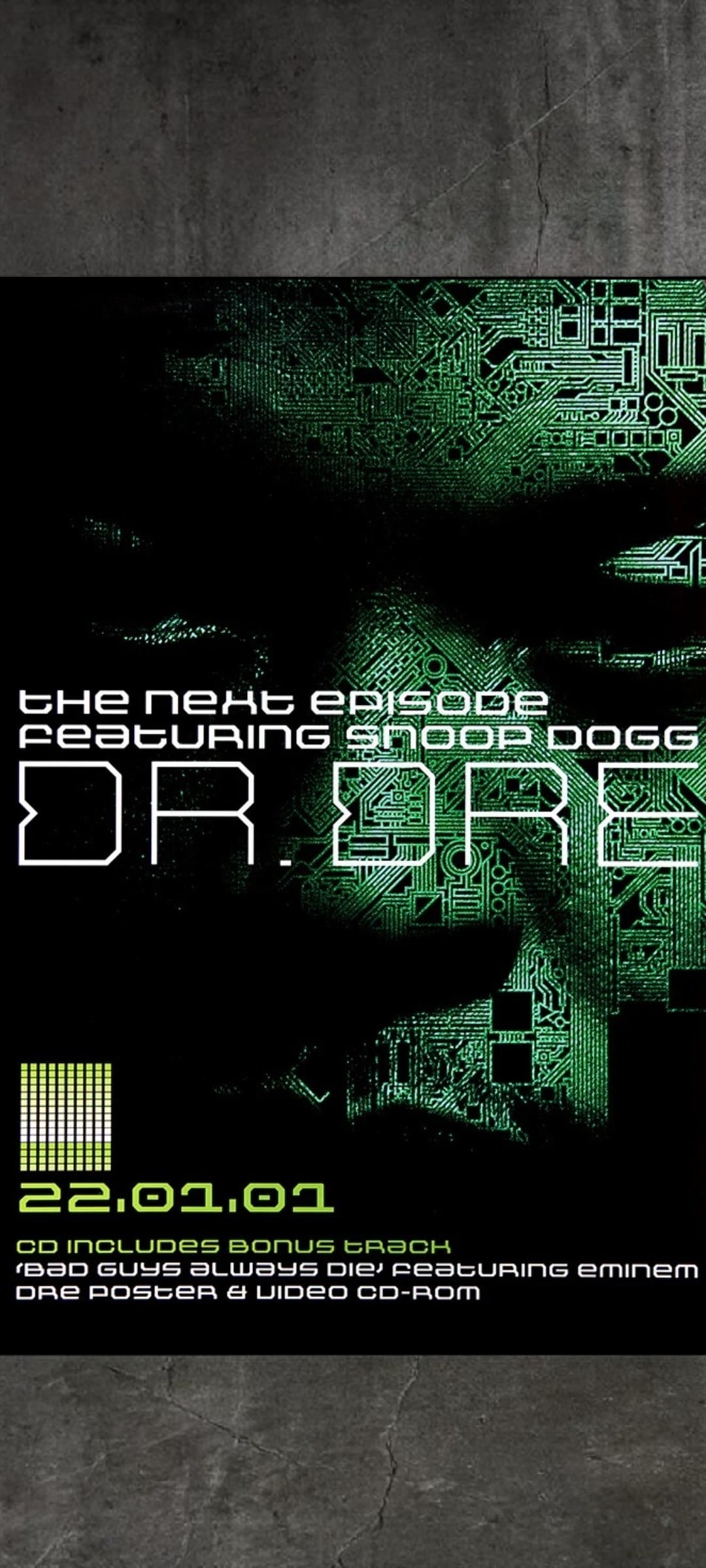Dr. Dre Original Promotional Poster: This lot is a 30x20" original (Dr Dre) promotional poster for the single release (The Next Episode). Item comes with COA guaranteeing the item as original for a lifetime.