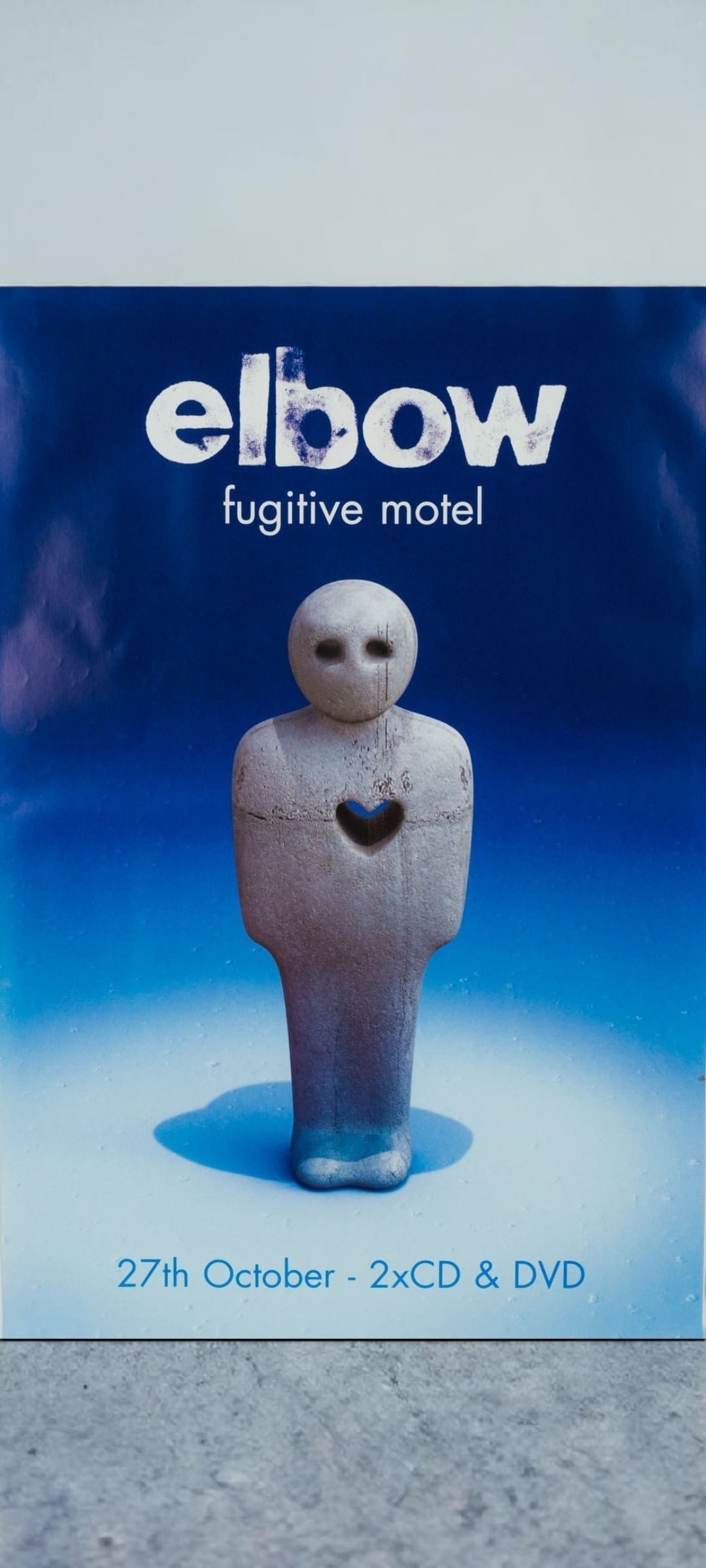 Elbow Original Promotional Poster: This lot is a 30x20" original (Elbow) promotional poster for the single release (Fugitive Motel). Item comes with COA guaranteeing the item as original for a lifetime.