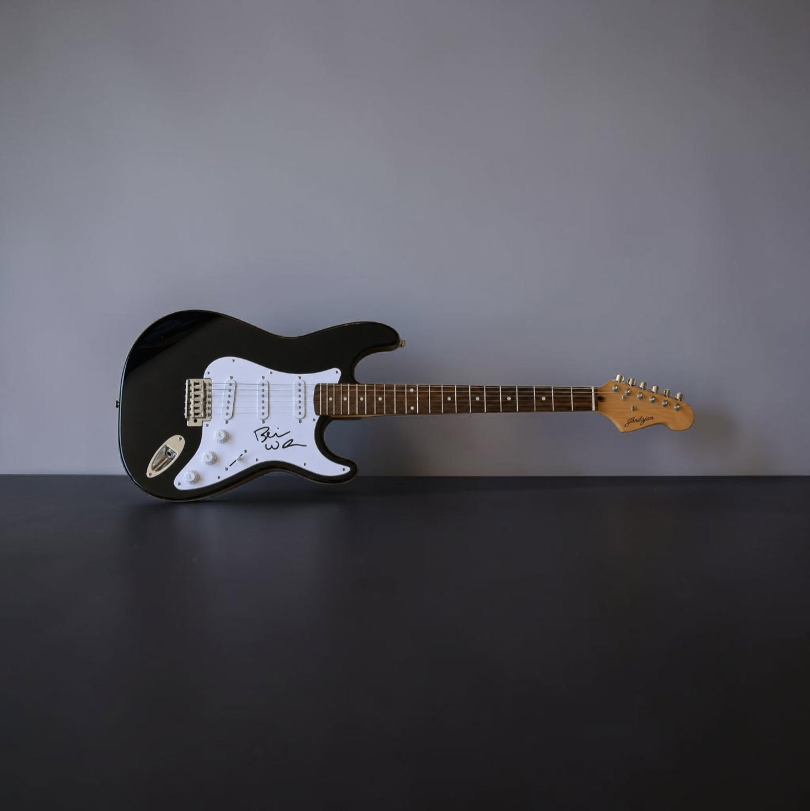 Brian Wilson The Beach Boys Signed Electric Guitar: This lot is an electric guitar, autographed by Brian Wilson of The Beach Boys. If you wish to upgrade to a third party authentication with holographic QR code and item scoring, an additional charge