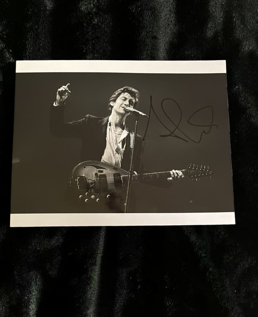 Alex Turner Arctic Monkeys Signed Photograph: This lot is a 10 x 8" photograph, autographed by Alex Turner of the Arctic Monkeys. If you wish to upgrade to a third party authentication with holographic QR code and item scoring, an additional char