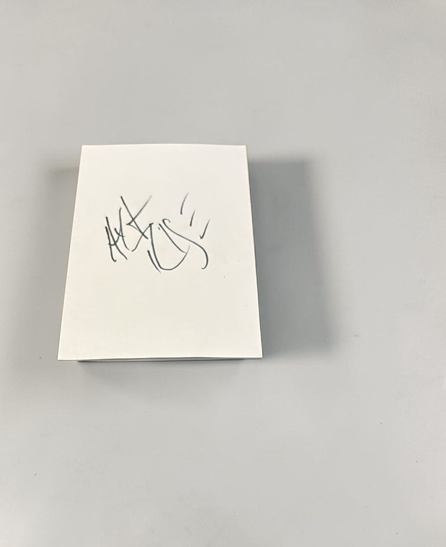 Axl Rose Guns N' Roses Signed Card: This lot is a card, autographed by Axl Rose of Guns N' Roses. If you wish to upgrade to a third party authentication with holographic QR code and item scoring, an additional charge of 30 UK Pound woul