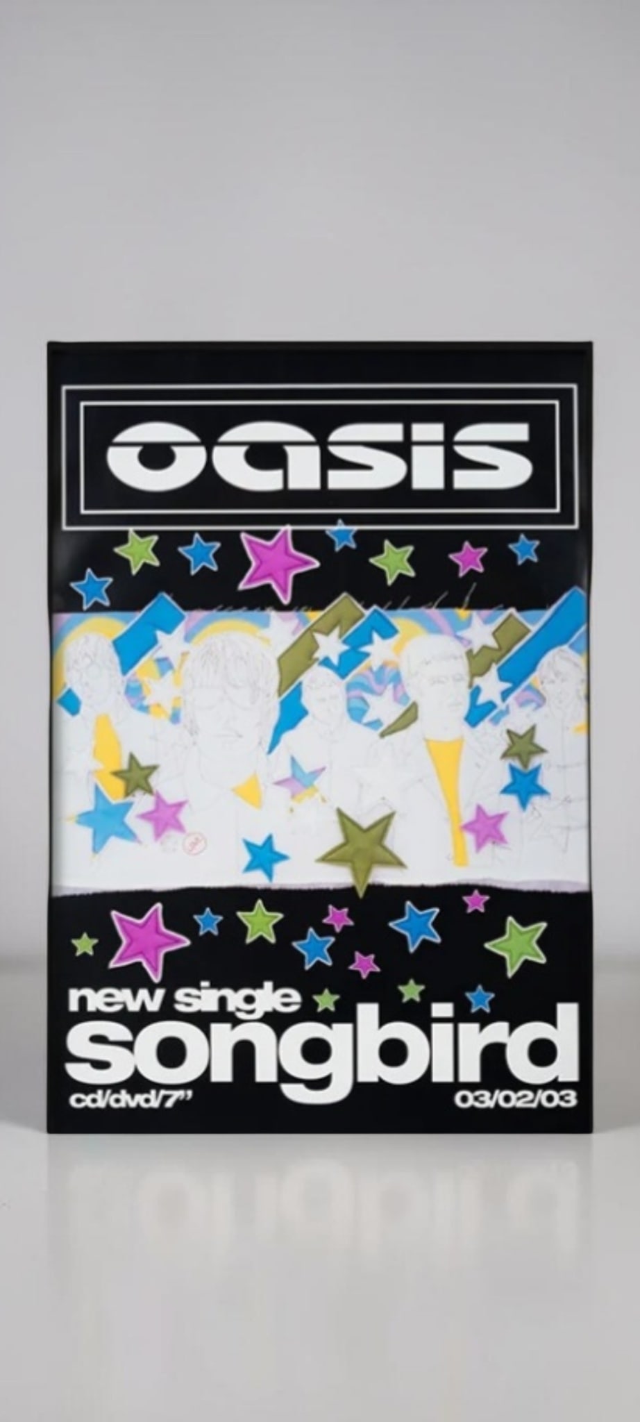 Oasis Original Promotional Poster: This lot is a 30x20" original (Oasis) promotional poster for the single release (Songbird). Item comes with COA guaranteeing the item as original for a lifetime.