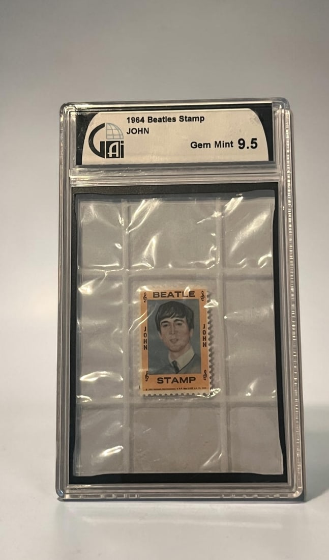 John Lennon The Beatles Hallmark Stamp GAI Authenticated (1 of 2)