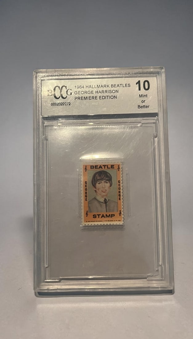 George Harrison The Beatles Beckett 10 Hallmark Stamp (1 of 2)