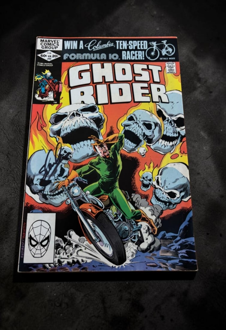 Stan Lee Signed Marvel Magazine: This Lot is a Marvel magazine (Ghost Rider, February), autographed on the front cover of the magazine by Stan Lee. If you wish to upgrade to a third party authentication with holographic QR code and i