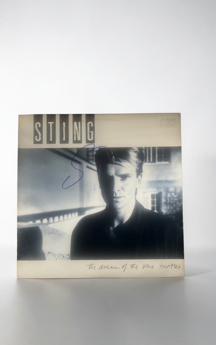 Sting Signed The Dream Of The Blue Turtles Album: This lot is an album (The Dream Of The Blue Turtles), autographed by Sting. If you wish to upgrade to a third party authentication with holographic QR code and item scoring, an additional charge of 30