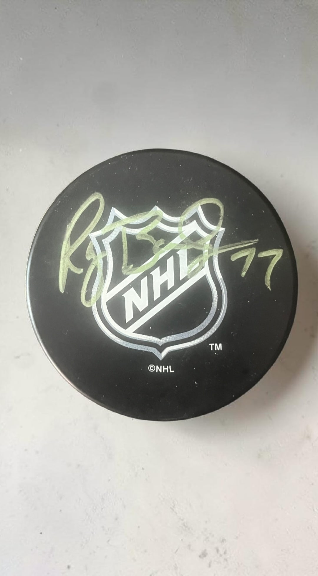 Ray Bourque Signed Hockey Puck (1 of 1)