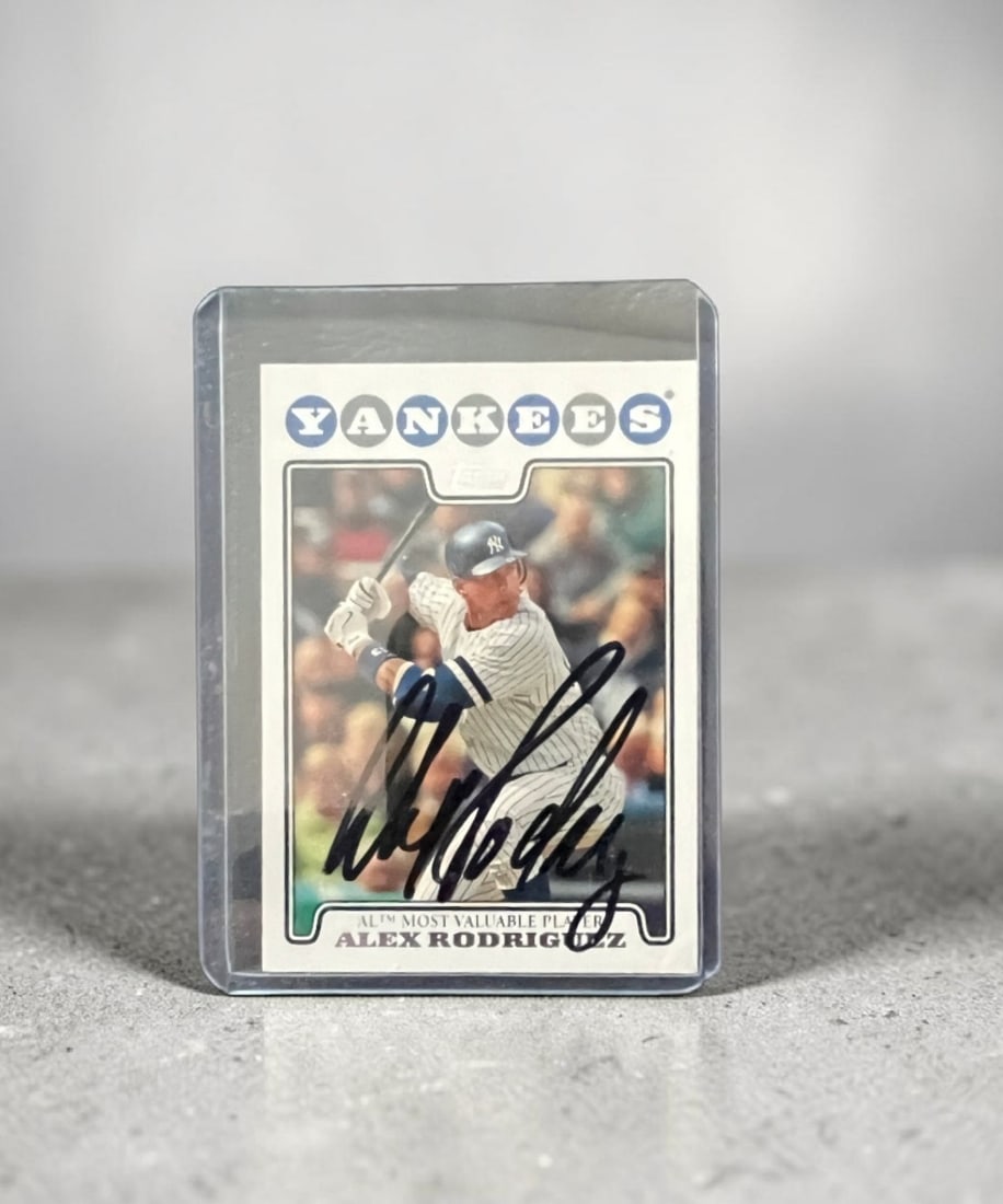 Alex Rodriguez Signed Yankees Collectors Card: This lot is a Yankees collectors card, autographed by Alex Rodriguez. If you wish to upgrade to a third party authentication with holographic QR code and item scoring, an additional charge of 30 UK Po