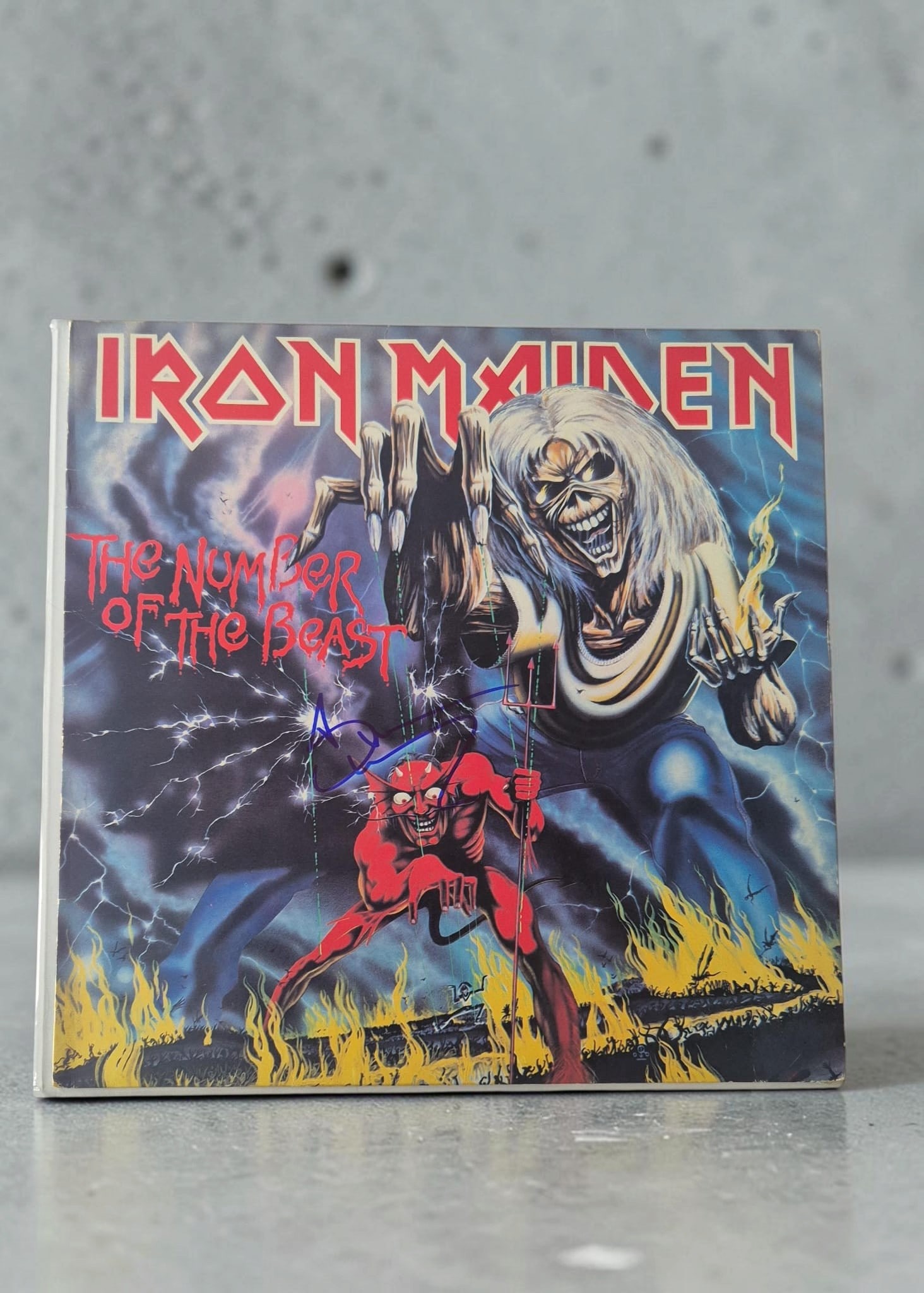 Bruce Dickinson Iron Maiden The Number Of The Beast Signed Vinyl LP (1 of 1)