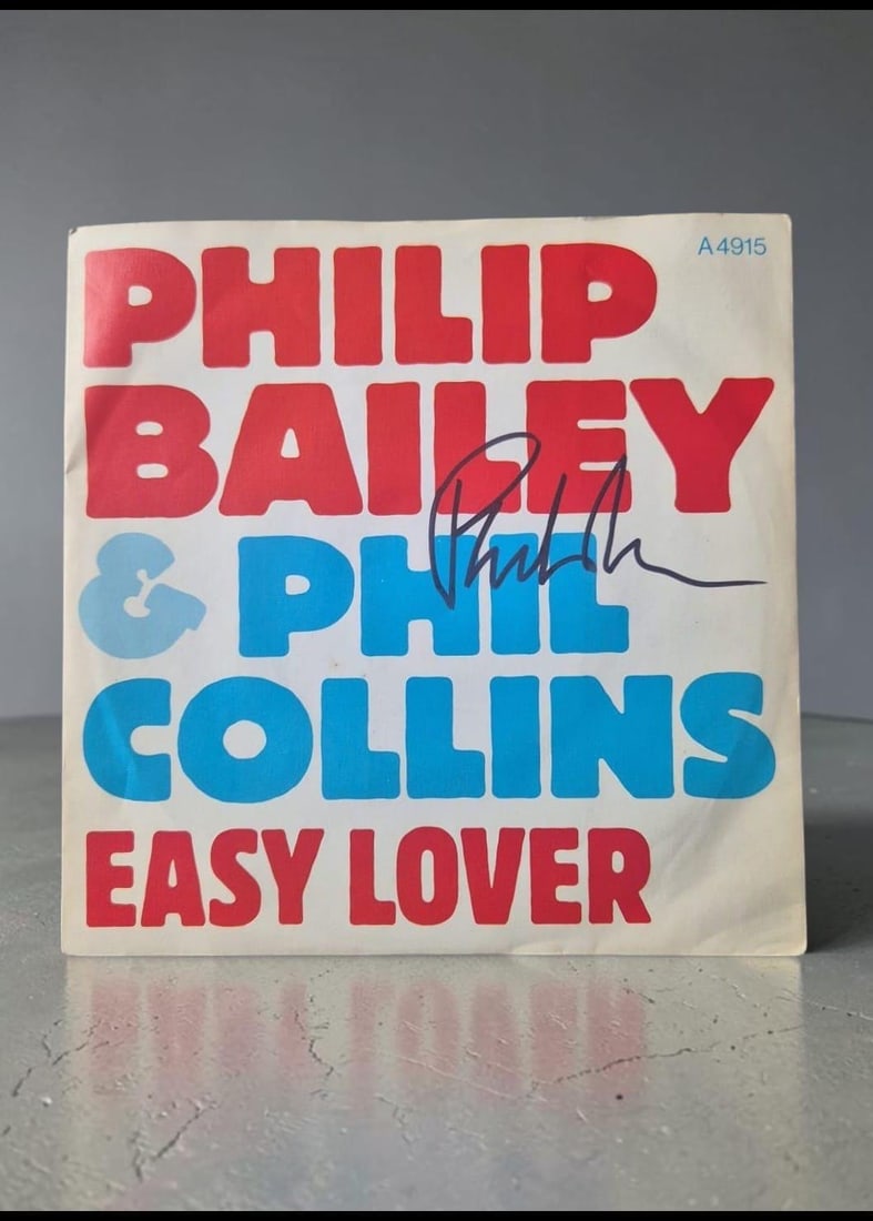 Phil Collins Easy Lover Signed 7" Vinyl (1 of 1)