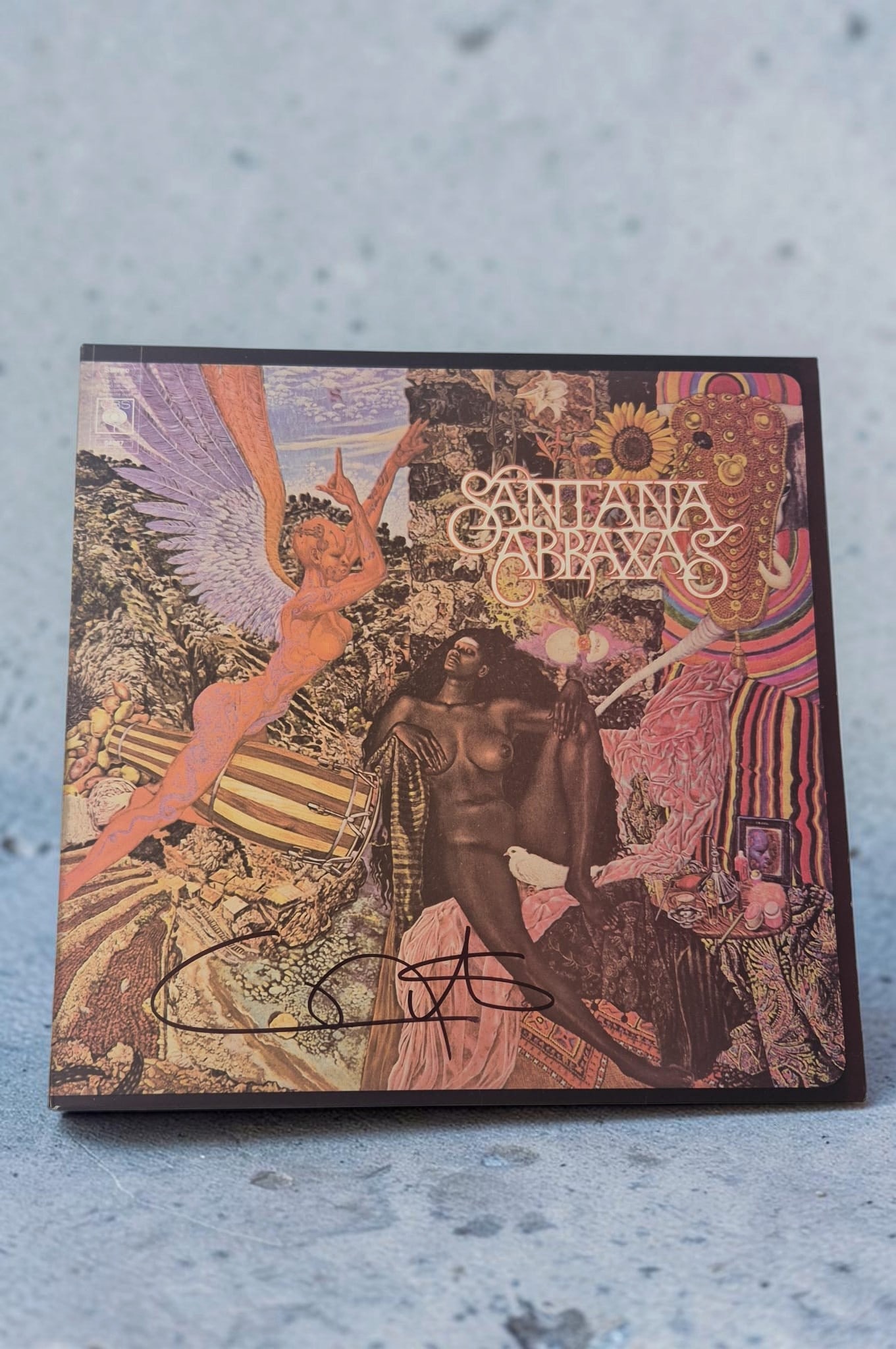 Carlos Santana Abraxas Signed Vinyl LP (1 of 1)