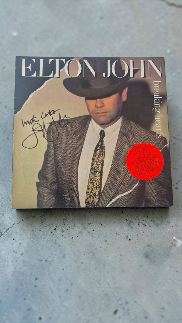 Elton John Breaking Hearts Signed Vinyl LP (1 of 1)