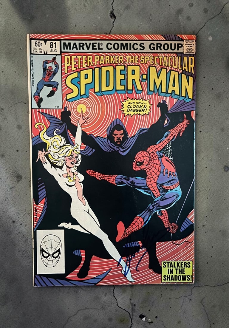 Stan Lee Signed Marvel Magazine: This lot is a Marvel magazine ( Peter Parker The Spectacular Spider-Man, August 81), autiographed on the front of the comic by Stan Lee. If you wish to upgrade to a third party authentication with hol