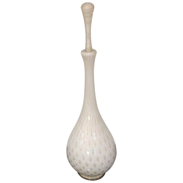 Alfredo Barbini Murano Large Decanter: Alfredo Barbini Murano Large Decanter. Height is 25.5 inches by 8.5 inches wide.