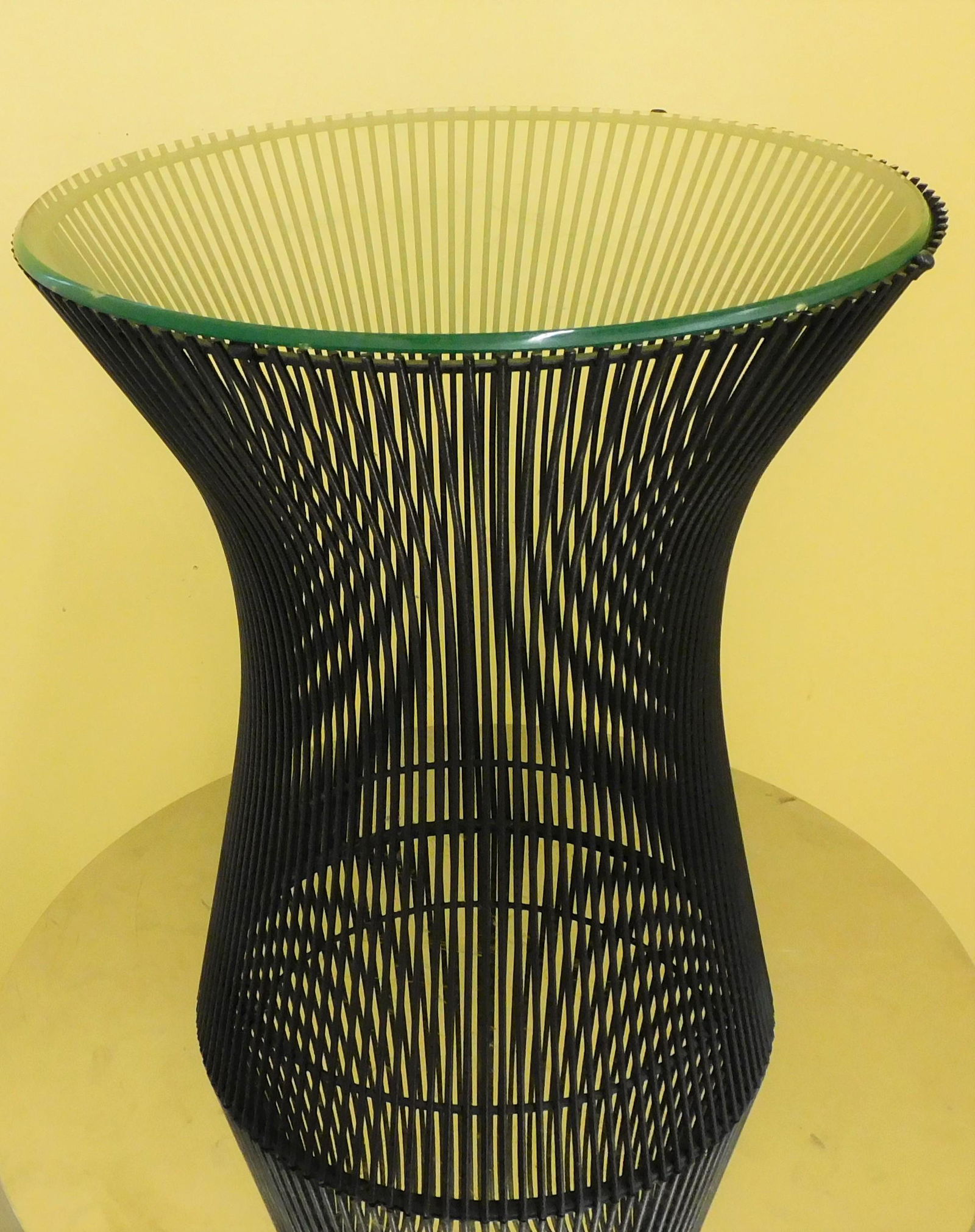 Warren Platner Knoll Side Table: Warren Platner Knoll Side Table. Height is 18.5 inches by 15.5 inches wide and deep.