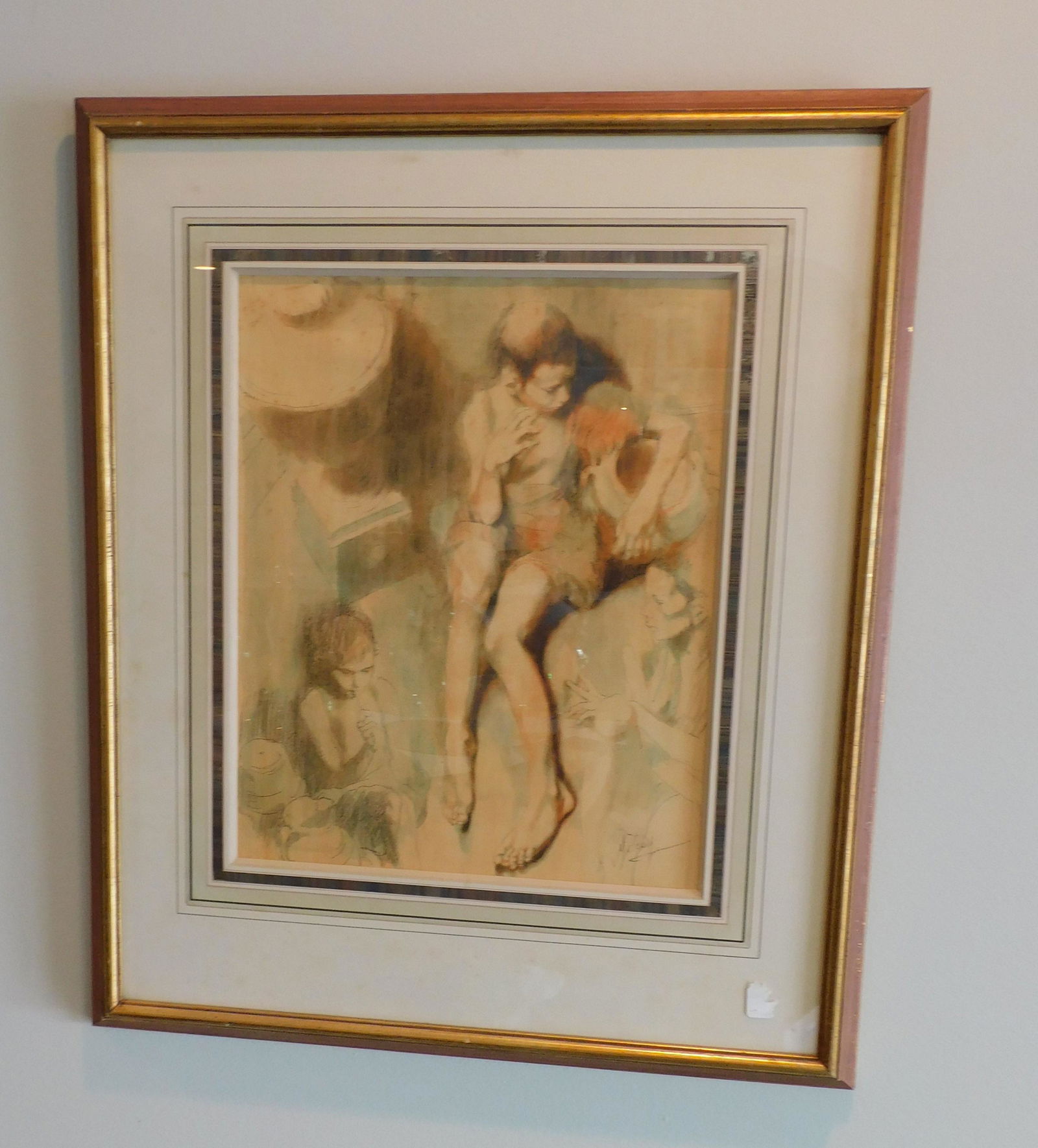 Conger Metcalf (1914-1998) Watercolor and gouache on: Conger Metcalf (1914-1998) Watercolor and gouache on paper. Framed size is 26 by 21.5 by 1 inch