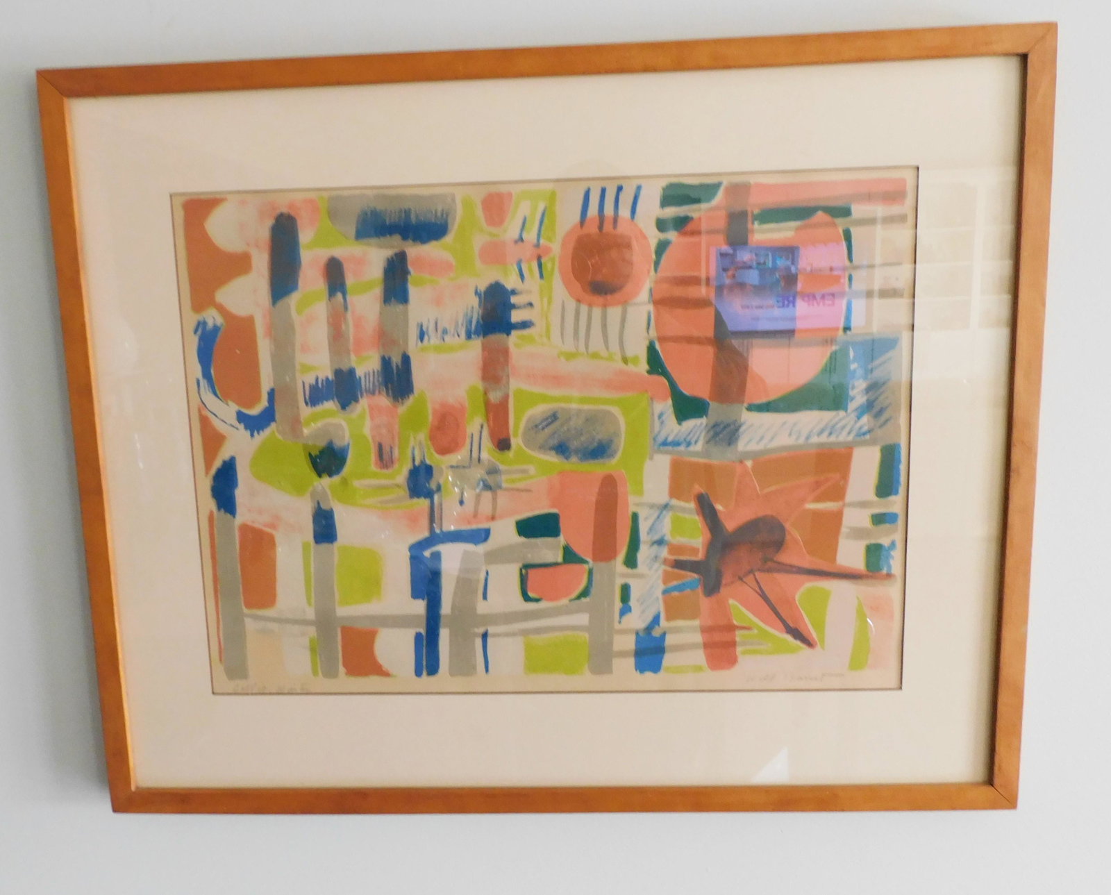 Pencil Signed work by Will Barnet Call it Winter: Pencil Signed framed Will Barnet Work titled Call it Winter. Framed size is 25.25 by 31.25 by 1.25 inches