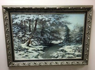 P Verberghem Signed Oil On Canvas Winter Scene Jan 17 2014