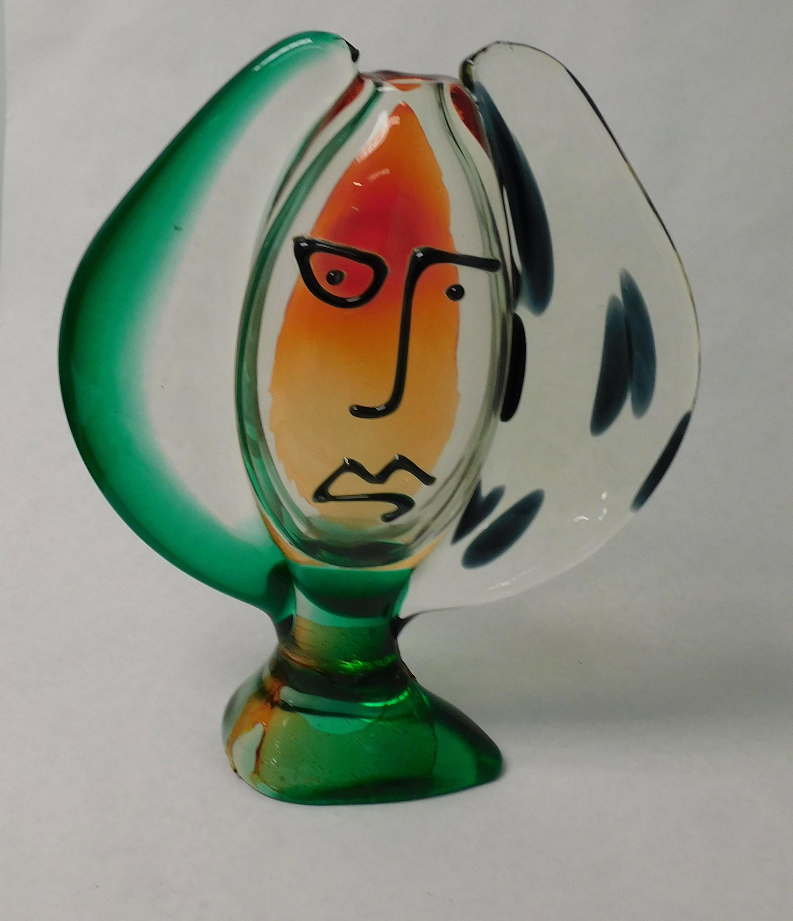 Mario Badioli Signed Murano Sculptural Vase: Mario Badioli Signed Murano Sculptural Vase
