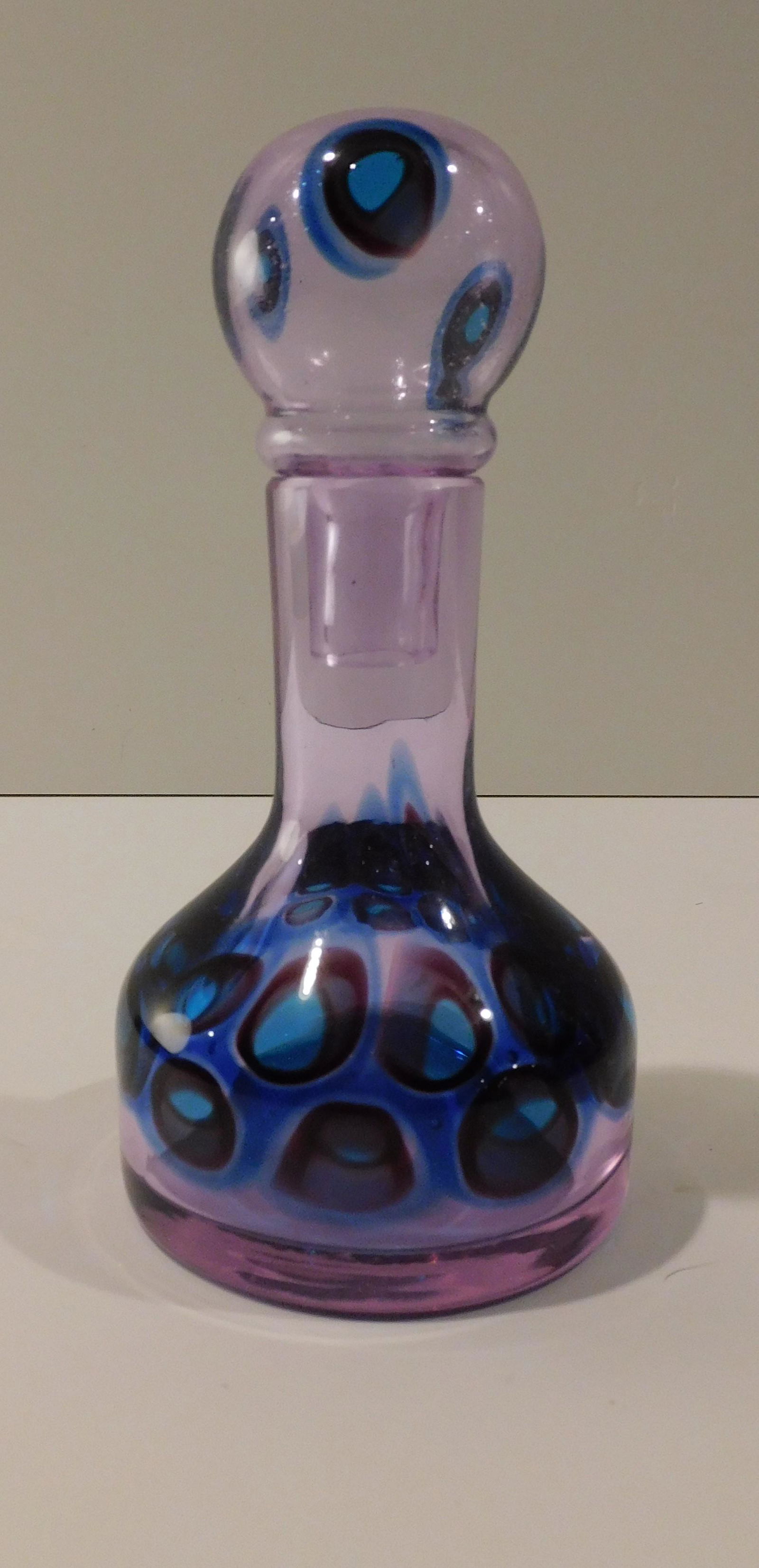 Antonio Da Ros for Cenedese Murano Murrine small: Antonio Da Ros for Cenedese Murano Murrine small decanter