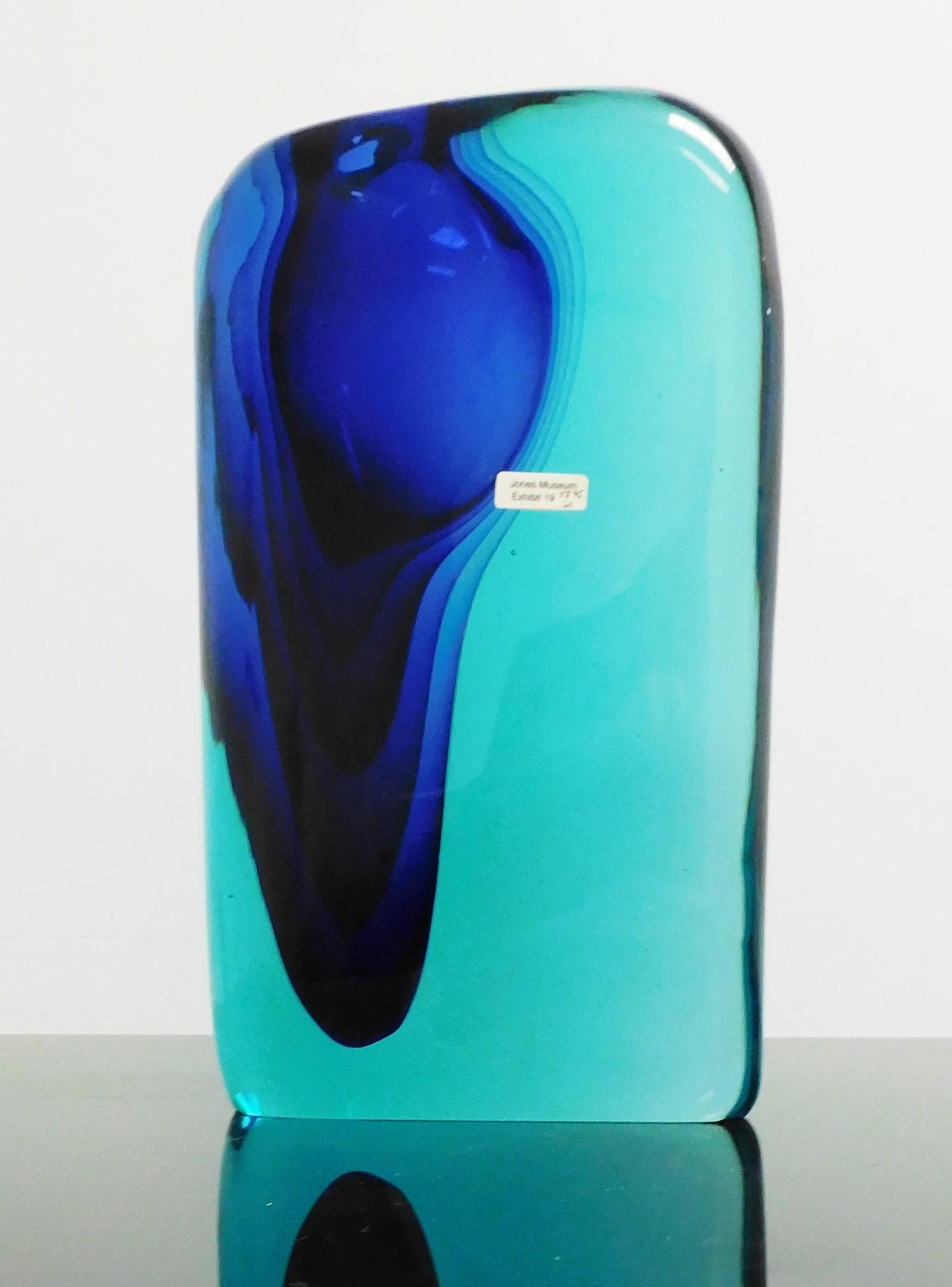 Antonio Da Ros for Cenedese Murano Multi Layer: Antonio Da Ros for Cenedese Murano Multi Layer Contrapunto Vase Jones Museum Deaquisition