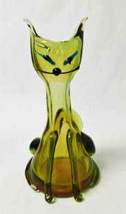 Art Glass Murano Cat most likely by Barbini: Art Glass Murano Cat most likely by Barbini