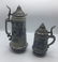 Stoneware Pair covered mugs with cobalt decoration - 2