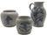 3 stoneware pieces 2 jars and 1 pitcher form
